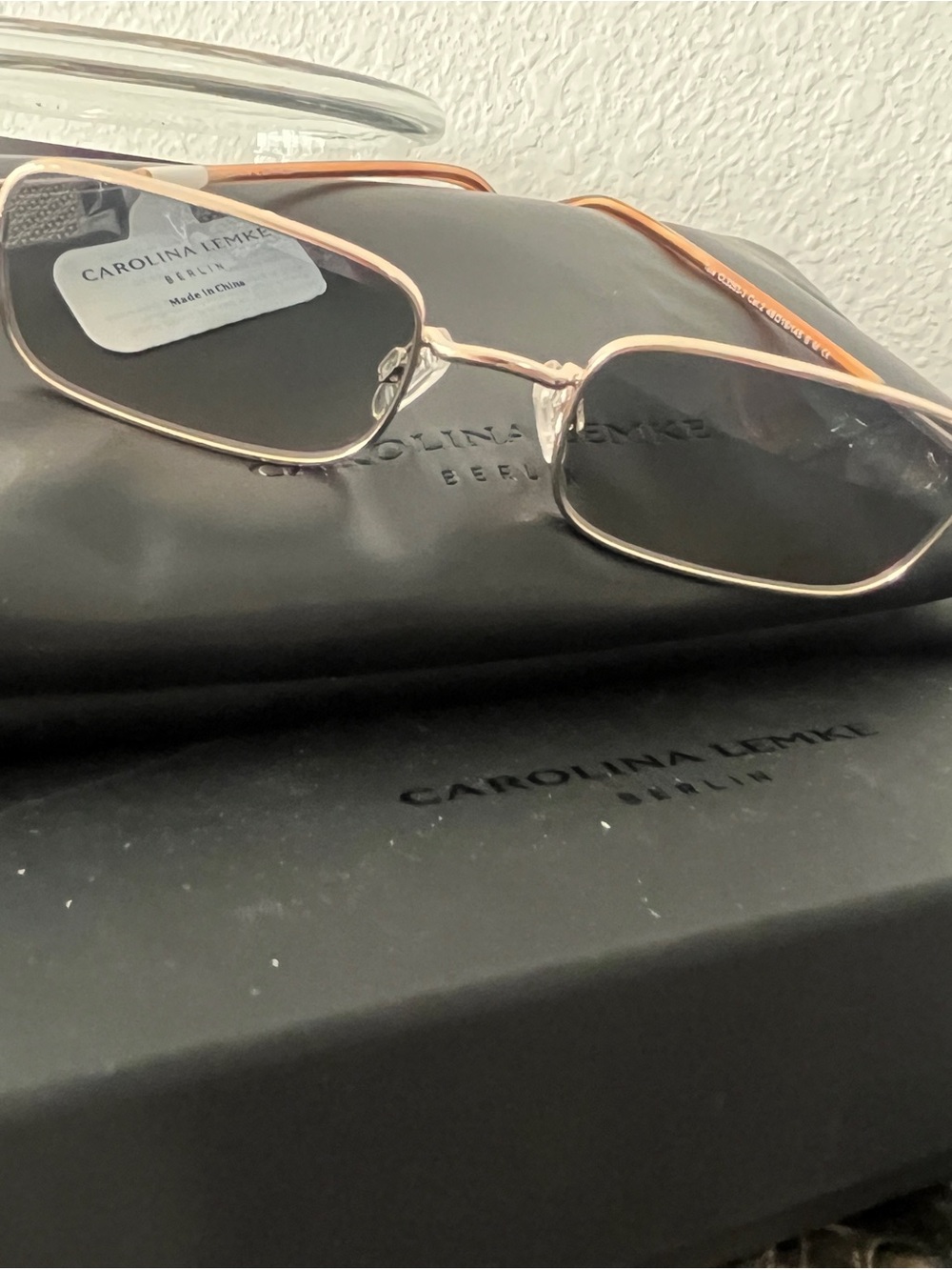 Carolina Lemke Berlin Black Women's Sunglasses